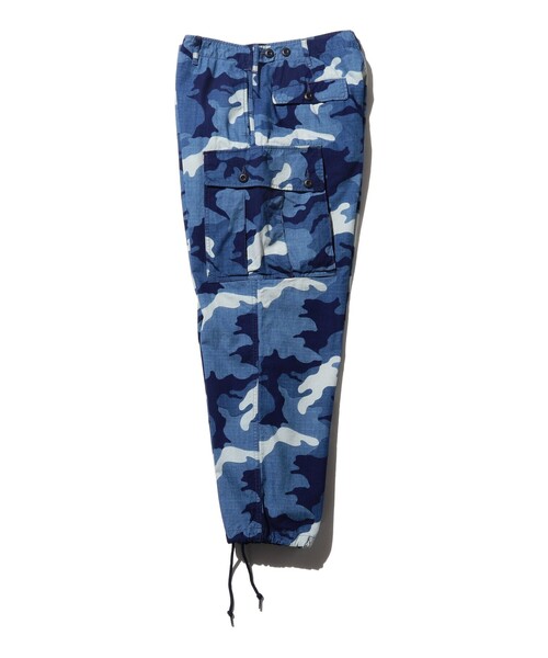 BEAMS PLUS(ビームスプラス)の「インディゴ リップストップ カモフラージュ プリント ミリタリー パンツ(その他パンツ・メンズ・インディゴブルー・S/M/L/XL)」の7枚目の写真