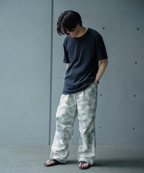 RATTLE TRAP(ラトルトラップ)の「フェイクレザーライクワンタックワイドイージーパンツ(その他パンツ・メンズ・オフホワイト/ブラック・L/M)」の13枚目の写真