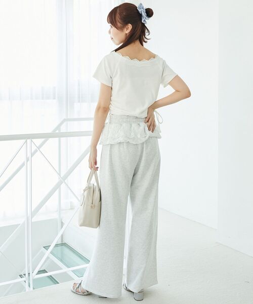 MAJESTIC LEGON(マジェスティックレゴン)の「キラキラエンジェルTシャツ(Tシャツ/カットソー・レディース・ブラック/オフホワイト/ブルー・MEDIUM)」の5枚目の写真