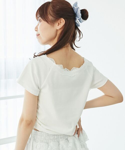 MAJESTIC LEGON(マジェスティックレゴン)の「キラキラエンジェルTシャツ(Tシャツ/カットソー・レディース・ブラック/オフホワイト/ブルー・MEDIUM)」の8枚目の写真