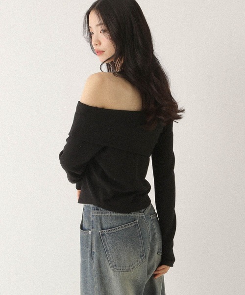 Heather（ヘザー）の「アシメデザインカットソー　592363（Tシャツ/カットソー・レディース・グレー/オフホワイト/ブラック・FREE）」の19枚目の写真