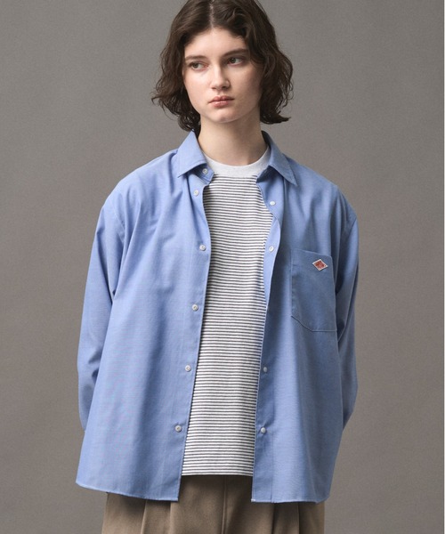 DANTON ブラウス 36 DANTON | タイプライター レギュラーカラー長袖シャツ WOMEN