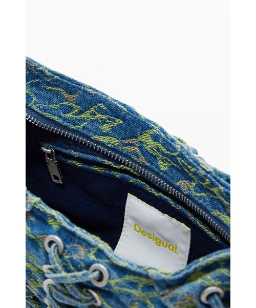 Desigual(デシグアル)の「デニムコルセットミディアムバッグ リボンディテール ショルダー(ハンドバッグ・レディース・ブルー・FREE)」の7枚目の写真