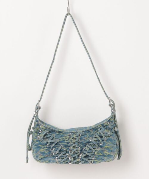 Desigual(デシグアル)の「デニムコルセットミディアムバッグ リボンディテール ショルダー(ハンドバッグ・レディース・ブルー・FREE)」の6枚目の写真