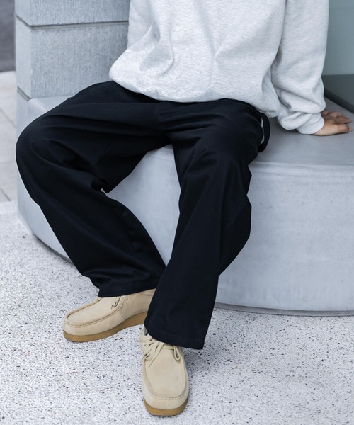 KANGOL（カンゴール）の「KANGOL カンゴール 別注コラボデニム・ツイルワイドテーパードペインターパンツ（デニムパンツ・メンズ・ブラック/ライトブラック/ワンウォッシュ/ケミカルウォッシュ/アイボリー/ブルー・M/L/XL）」の16枚目の写真