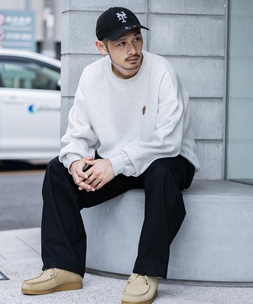 KANGOL（カンゴール）の「KANGOL カンゴール 別注コラボデニム・ツイルワイドテーパードペインターパンツ（デニムパンツ・メンズ・ブラック/ライトブラック/ワンウォッシュ/ケミカルウォッシュ/アイボリー/ブルー・M/L/XL）」の21枚目の写真