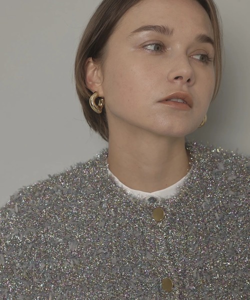 cadune キラキラニットジャケット　38 CADUNE（カデュネ）の「キラキラニットジャケット（ニット