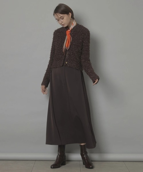 CADUNE（カデュネ）の「フラッグヤーンキラキラニットジャケット（ニット/セーター・レディース・ブラウン/シルバー/チャコールグレー・38）」の20枚目の写真