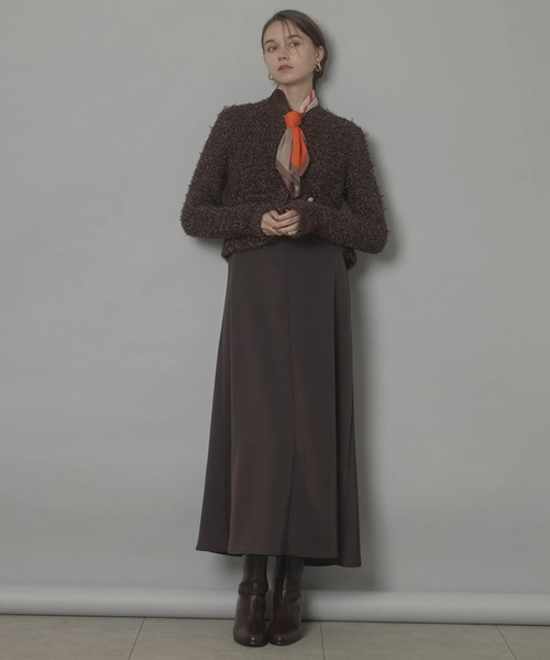 CADUNE（カデュネ）の「フラッグヤーンキラキラニットジャケット（ニット/セーター・レディース・ブラウン/シルバー/チャコールグレー・38）」の21枚目の写真