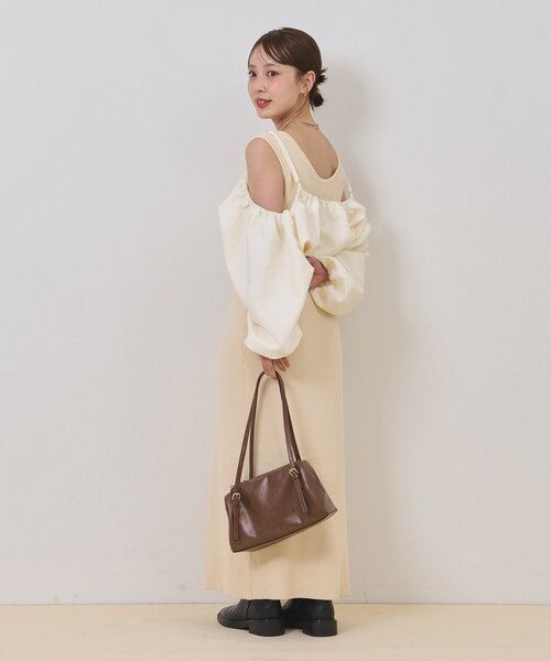 mystic（ミスティック）の「【@sktnnm企画】ホイップブラウスセットワンピース（ワンピース・レディース・チャコールグレー/アイボリー・2/1）」の17枚目の写真