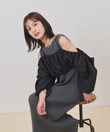 mystic（ミスティック）の「【@sktnnm企画】ホイップブラウスセットワンピース（ワンピース）」