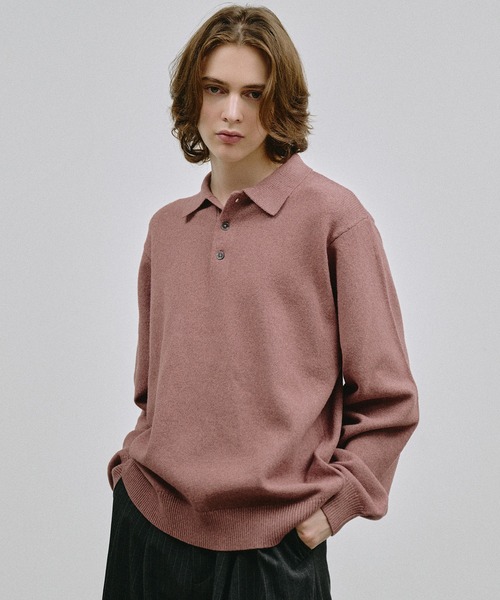 SELLE GLANT(セレグランテ)の「BASIC HIGH-GAUGE KNIT POLO/ベーシックハイゲージニットポロ(ポロシャツ・メンズ・ブラック/ブルー・SMALL/MEDIUM/LARGE)」の22枚目の写真