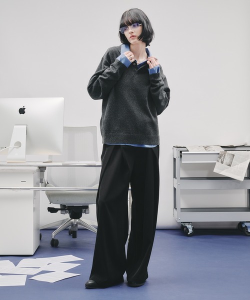 BASIC HIGH-GAUGE KNIT POLO/ベーシックハイゲージニットポロ（ニット