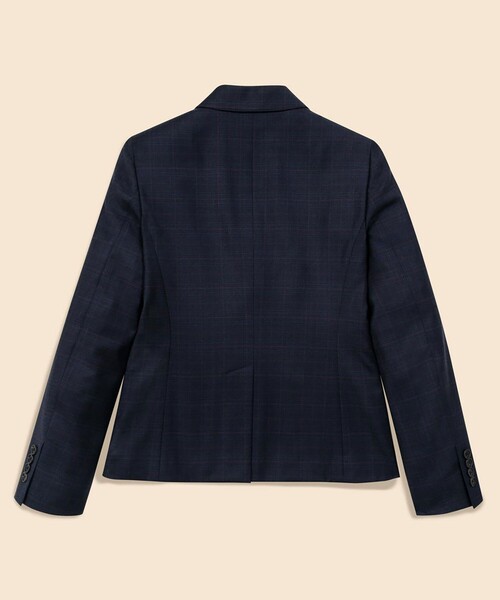 BROOKS BROTHERS(ブルックスブラザーズ)の「ウール グレンチェック シングル2ボタンジャケット(テーラードジャケット・レディース・ネイビー・8/6/4/2/0)」の2枚目の写真