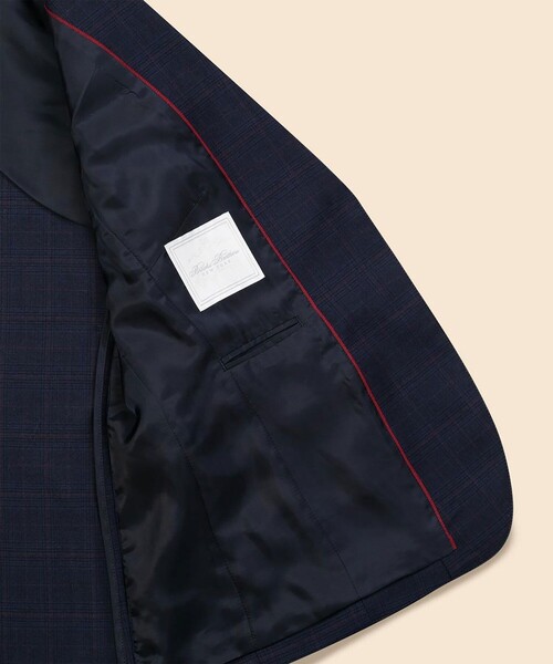 セール】ウール グレンチェック シングル2ボタンジャケット