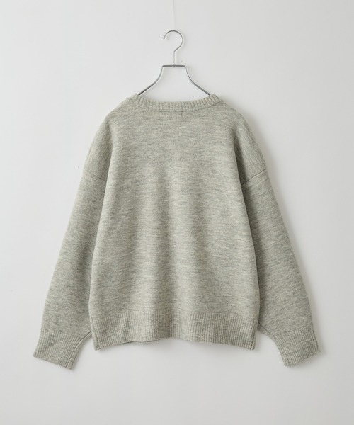 ヘンリーネックジャガードニットプルオーバー【THE CRAFT CREW