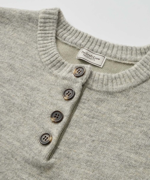 THE CRAFT CREW PRODUCTS（ザクラフトクループロダクツ）の「ヘンリーネックジャガードニットプルオーバー【THE CRAFT CREW PRODUCTS】（ニット/セーター・レディース・グレー/ネイビー/ブラック・FREE）」の8枚目の写真