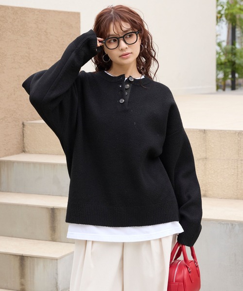 pure　Ｐニット　グレー ニジュウサンク 23区 【洗える】カシミヤブレンド Vネック ニット