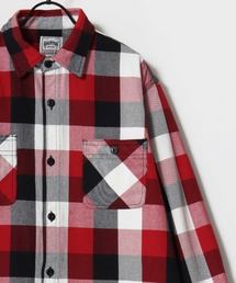 HOUSTON/ヒューストン Ombre Check Viyella Shirt/オンブレチェック ビエラシャツ/ネルシャツ/レディース メンズ