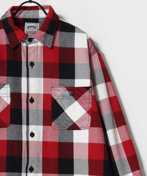 HOUSTON（ヒューストン）の「HOUSTON/ヒューストン Ombre Check Viyella Shirt/オンブレチェック ビエラシャツ/ネルシャツ/レディース メンズ（シャツ/ブラウス・メンズ・ターコイズブルー/ブラウン系その他/オリーブ/ブラウン/レッド/グリーン/レッド系その他/ネイビー/ブラック/カーキ/グレー/ブルー/ブラック系その他・L/XL/M）」の13枚目の写真