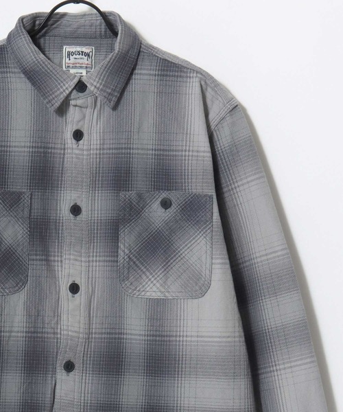 HOUSTON(ヒューストン)の「HOUSTON/ヒューストン Ombre Check Viyella Shirt/オンブレチェック ビエラシャツ/ネルシャツ/レディース メンズ(シャツ/ブラウス・メンズ・ターコイズブルー/ブラウン系その他/オリーブ/ブラウン/レッド/グリーン/レッド系その他/ネイビー/ブラック/カーキ/グレー/ブルー/ブラック系その他/ブラウン系その他2/ブラック系その他2/ブルー系その他/グリーン系その他/レッド系その他3/ブルー系その他2/ライトグレー/グリーン系その他2/レッド系その他2/パープル・L/XL/M)」の4枚目の写真