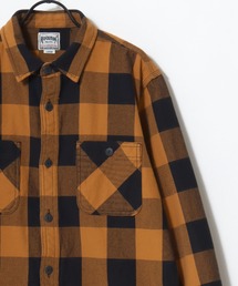 HOUSTON/ヒューストン Ombre Check Viyella Shirt/オンブレチェック ビエラシャツ/ネルシャツ/レディース メンズ