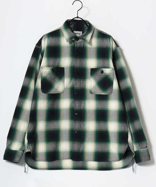 HOUSTON（ヒューストン）の「HOUSTON/ヒューストン Ombre Check Viyella Shirt/オンブレチェック ビエラシャツ/ネルシャツ/レディース メンズ（シャツ/ブラウス・メンズ・ターコイズブルー/ブラウン系その他/オリーブ/ブラウン/レッド/グリーン/レッド系その他/ネイビー/ブラック/カーキ/グレー/ブルー/ブラック系その他・L/XL/M）」の22枚目の写真