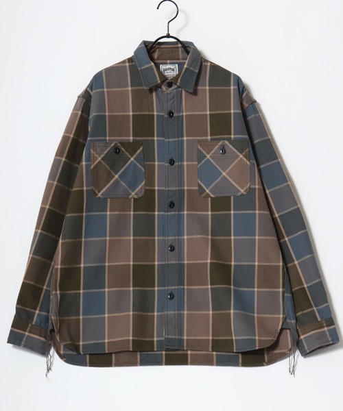 HOUSTON（ヒューストン）の「HOUSTON/ヒューストン Ombre Check Viyella Shirt/オンブレチェック ビエラシャツ/ネルシャツ/レディース メンズ（シャツ/ブラウス・メンズ・ターコイズブルー/ブラウン系その他/オリーブ/ブラウン/レッド/グリーン/レッド系その他/ネイビー/ブラック/カーキ/グレー/ブルー/ブラック系その他・L/XL/M）」の18枚目の写真