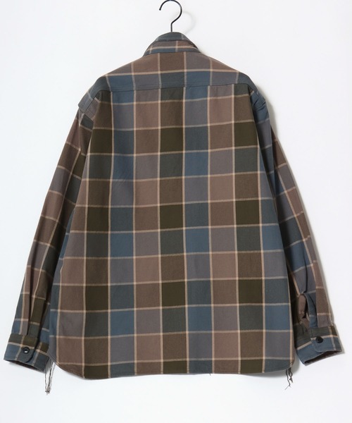 HOUSTON（ヒューストン）の「HOUSTON/ヒューストン Ombre Check Viyella Shirt/オンブレチェック ビエラシャツ/ネルシャツ/レディース メンズ（シャツ/ブラウス・メンズ・ターコイズブルー/ブラウン系その他/オリーブ/ブラウン/レッド/グリーン/レッド系その他/ネイビー/ブラック/カーキ/グレー/ブルー/ブラック系その他・L/XL/M）」の19枚目の写真