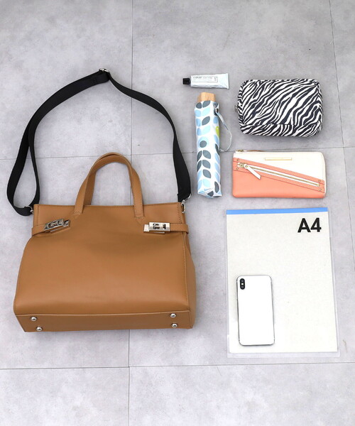 SMIR NASLI(サミールナスリ)の「W金具付き2WAYトートバッグ/A4対応(トートバッグ・レディース・ブラック/ベージュ・FREE)」の18枚目の写真