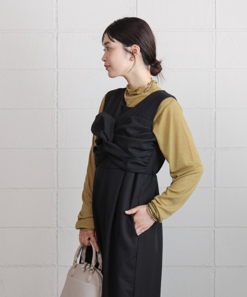 Bou Jeloud（ブージュルード）の「ベアツイストオールインワン（つなぎ/オールインワン・レディース・ブラック/グレイッシュベージュ・38）」の3枚目の写真