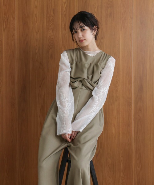 Bou Jeloud（ブージュルード）の「ベアツイストオールインワン（つなぎ/オールインワン・レディース・ブラック/グレイッシュベージュ・38）」の15枚目の写真