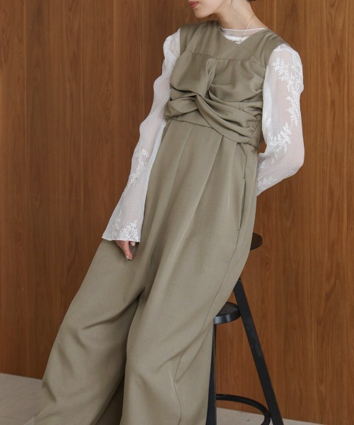 Bou Jeloud（ブージュルード）の「ベアツイストオールインワン（つなぎ/オールインワン・レディース・ブラック/グレイッシュベージュ・38）」の18枚目の写真