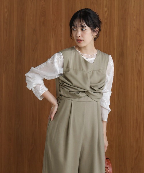 Bou Jeloud（ブージュルード）の「ベアツイストオールインワン（つなぎ/オールインワン・レディース・ブラック/グレイッシュベージュ・38）」の20枚目の写真