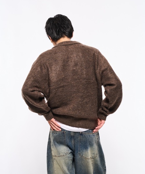 Elanque シャギーニットポロ【10月頭まで】 Elanque（エランク）の「shaggy knit polo/シャギーニットポロ