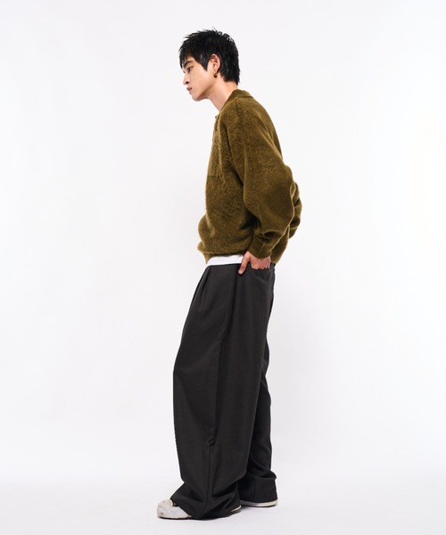 Elanque シャギーニットポロ【10月頭まで】 shaggy knit polo/シャギーニットポロ（ポロシャツ）｜Elanque