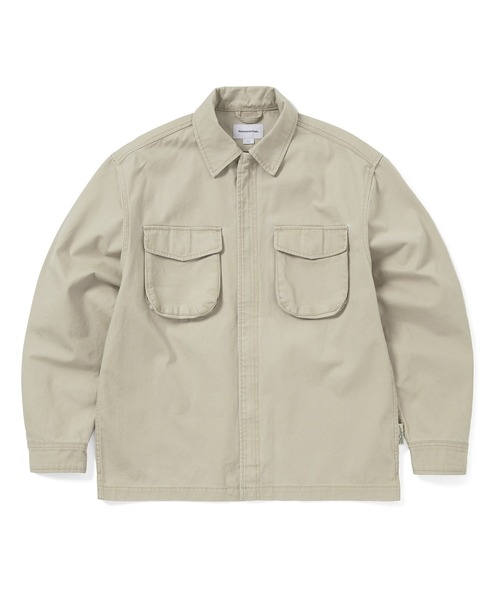 thisisneverthat(ディスイズネバーザット)の「Washed Zip Shirt(シャツ/ブラウス・メンズ・ブラック/ストーン・L/M/S/XL)」の1枚目の写真