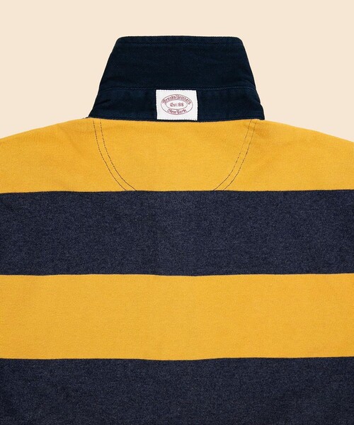 BROOKS BROTHERS（ブルックスブラザーズ）の「コットンジャージー　GFロゴ　ラグビーシャツ（ポロシャツ・メンズ・グレー/イエロー/バーガンディー・X-SMALL/X-LARGE/SMALL/MEDIUM/LARGE）」の8枚目の写真