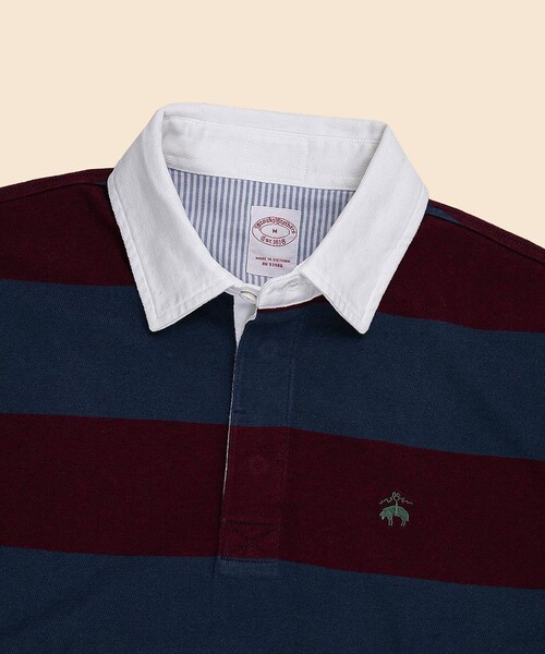 BROOKS BROTHERS（ブルックスブラザーズ）の「コットンジャージー　GFロゴ　ラグビーシャツ（ポロシャツ・メンズ・グレー/イエロー/バーガンディー・X-SMALL/X-LARGE/SMALL/MEDIUM/LARGE）」の10枚目の写真