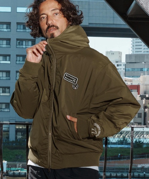 seventy seven(セブンティセブン)の「mj11122-padding hoodie rib JKT 中綿ジャケット(7725W050)(その他アウター・メンズ・ブラック/カーキ・L/M/S/XL)」の2枚目の写真