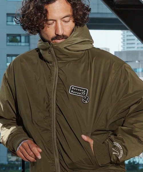 seventy seven(セブンティセブン)の「mj11122-padding hoodie rib JKT 中綿ジャケット(7725W050)(その他アウター・メンズ・ブラック/カーキ・L/M/S/XL)」の14枚目の写真