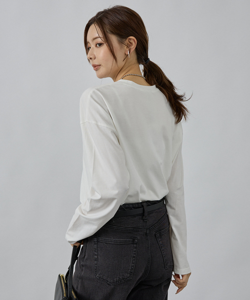 abahouse mavie（アバハウスマヴィ）の「フォトロンT（Tシャツ/カットソー・レディース・ホワイト系その他/チャコールグレー・フリー）」の8枚目の写真