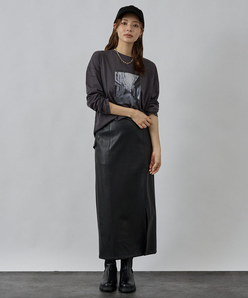 abahouse mavie（アバハウスマヴィ）の「フォトロンT（Tシャツ/カットソー・レディース・ホワイト系その他/チャコールグレー・フリー）」の11枚目の写真