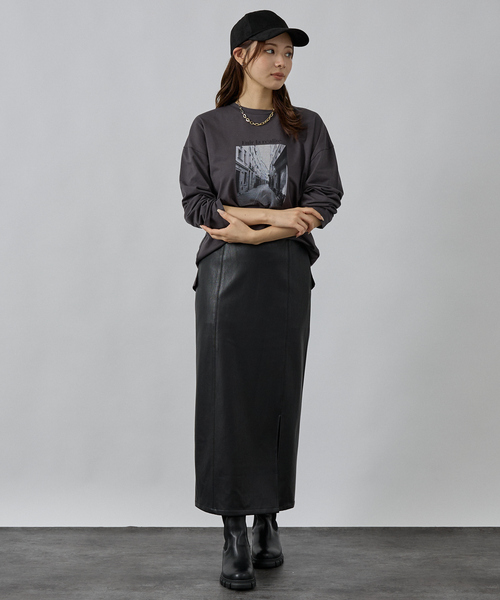 abahouse mavie（アバハウスマヴィ）の「フォトロンT（Tシャツ/カットソー・レディース・ホワイト系その他/チャコールグレー・フリー）」の12枚目の写真