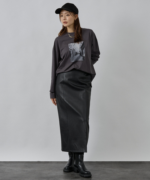 abahouse mavie（アバハウスマヴィ）の「フォトロンT（Tシャツ/カットソー・レディース・ホワイト系その他/チャコールグレー・フリー）」の14枚目の写真