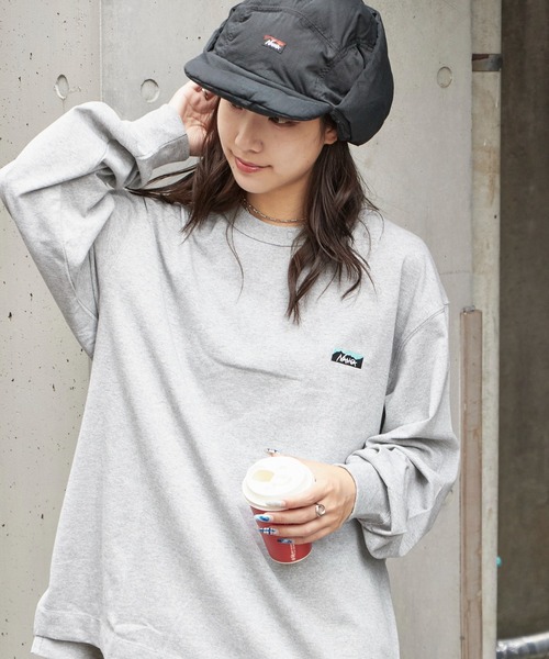 NANGA(ナンガ)の「NANGA /ナンガ ECO HYBRID BOX LOGO EMBROIDERY L /TS TEE ロンT(Tシャツ/カットソー・メンズ・ブラック/グリーン/グレー/ホワイト・XL/L/M/S)」の4枚目の写真