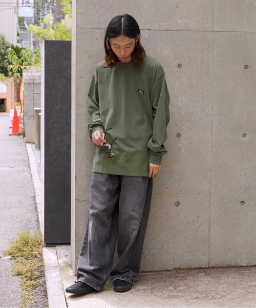 NANGA(ナンガ)の「NANGA /ナンガ ECO HYBRID BOX LOGO EMBROIDERY L /TS TEE ロンT(Tシャツ/カットソー・メンズ・ブラック/グリーン/グレー/ホワイト・XL/L/M/S)」の16枚目の写真