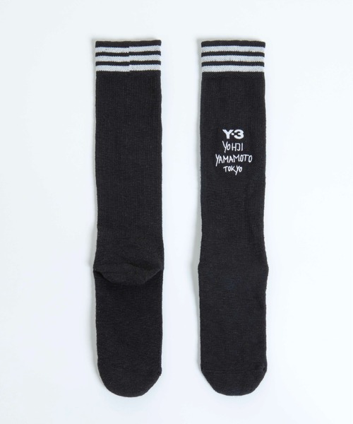 Y-3(ワイスリー)の「Y-3 HERITAGE SOCKS(ソックス/靴下・メンズ・ブラック・MEDIUM/SMALL/LARGE)」の1枚目の写真