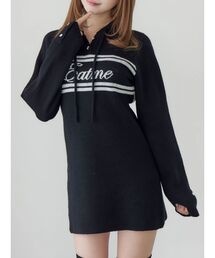 EATME | フーディーロゴニットワンピース(ワンピース)