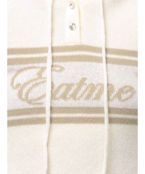 EATME（イートミー）の「フーディーロゴニットワンピース（ワンピース・レディース・ブラック/オフホワイト・FREE）」の9枚目の写真